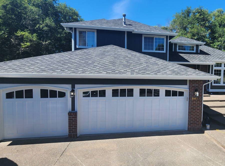 a double garage house front