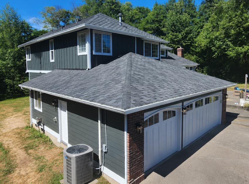 a house with a new siding 