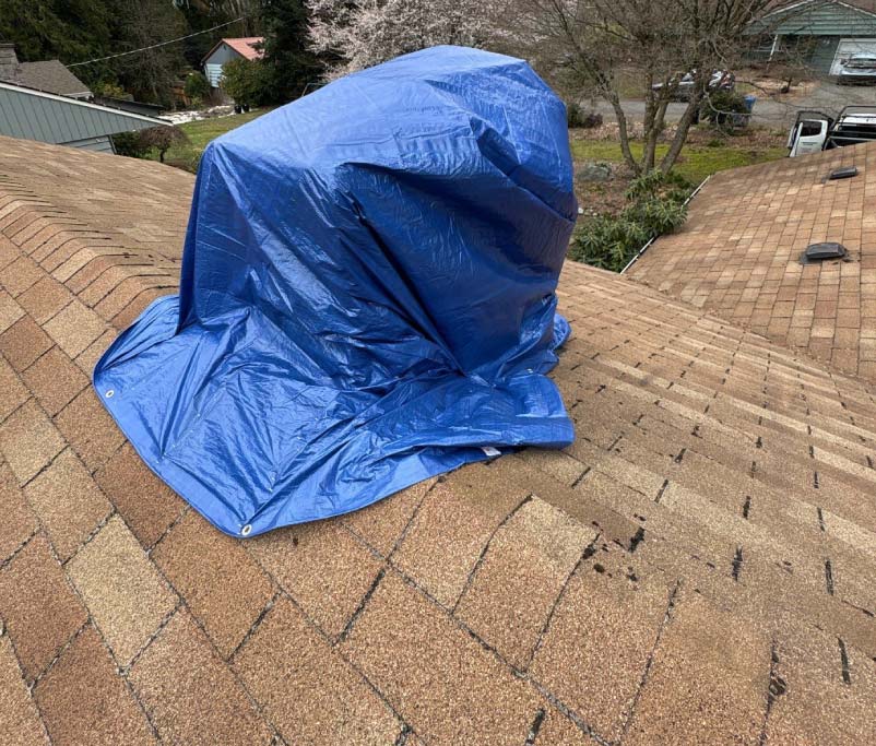 roof being repaired
