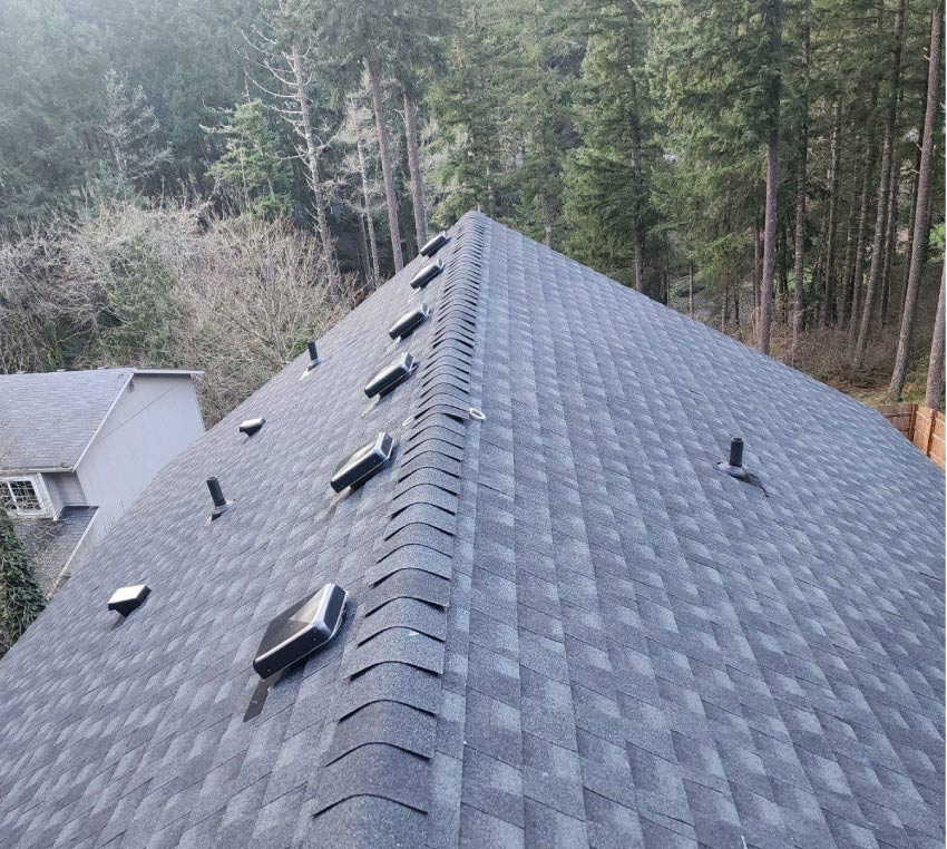 roof after a roof repair