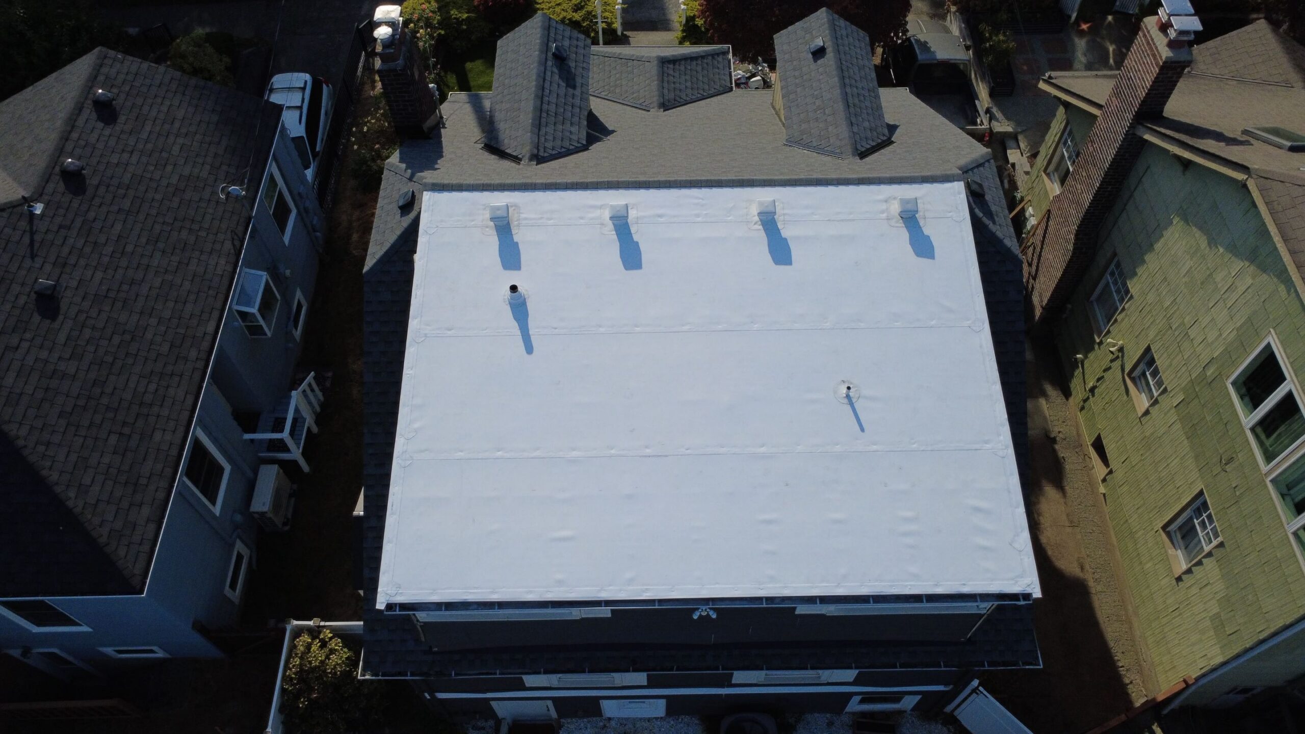 roof replacement in progress