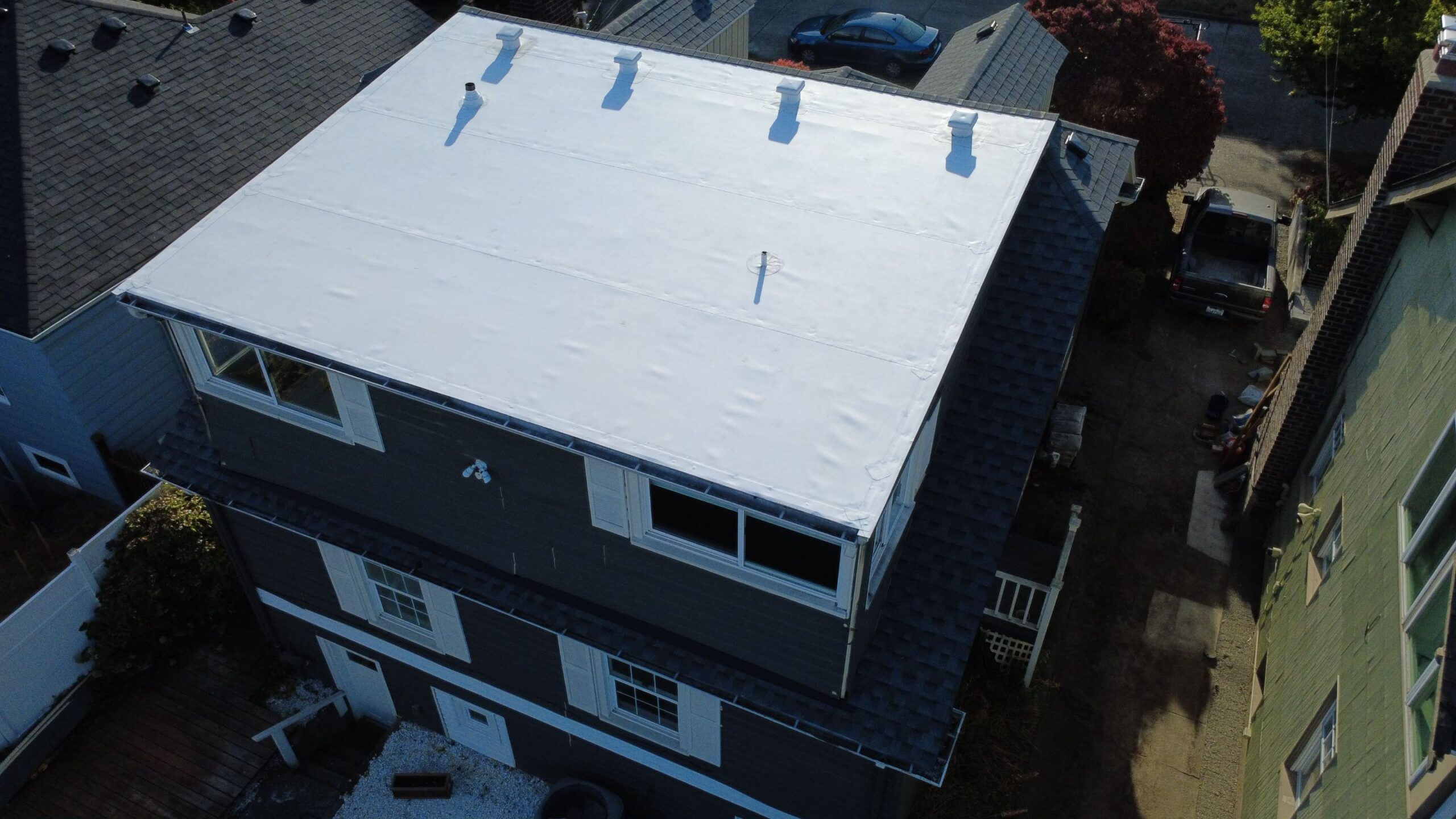 roof replacement in progress